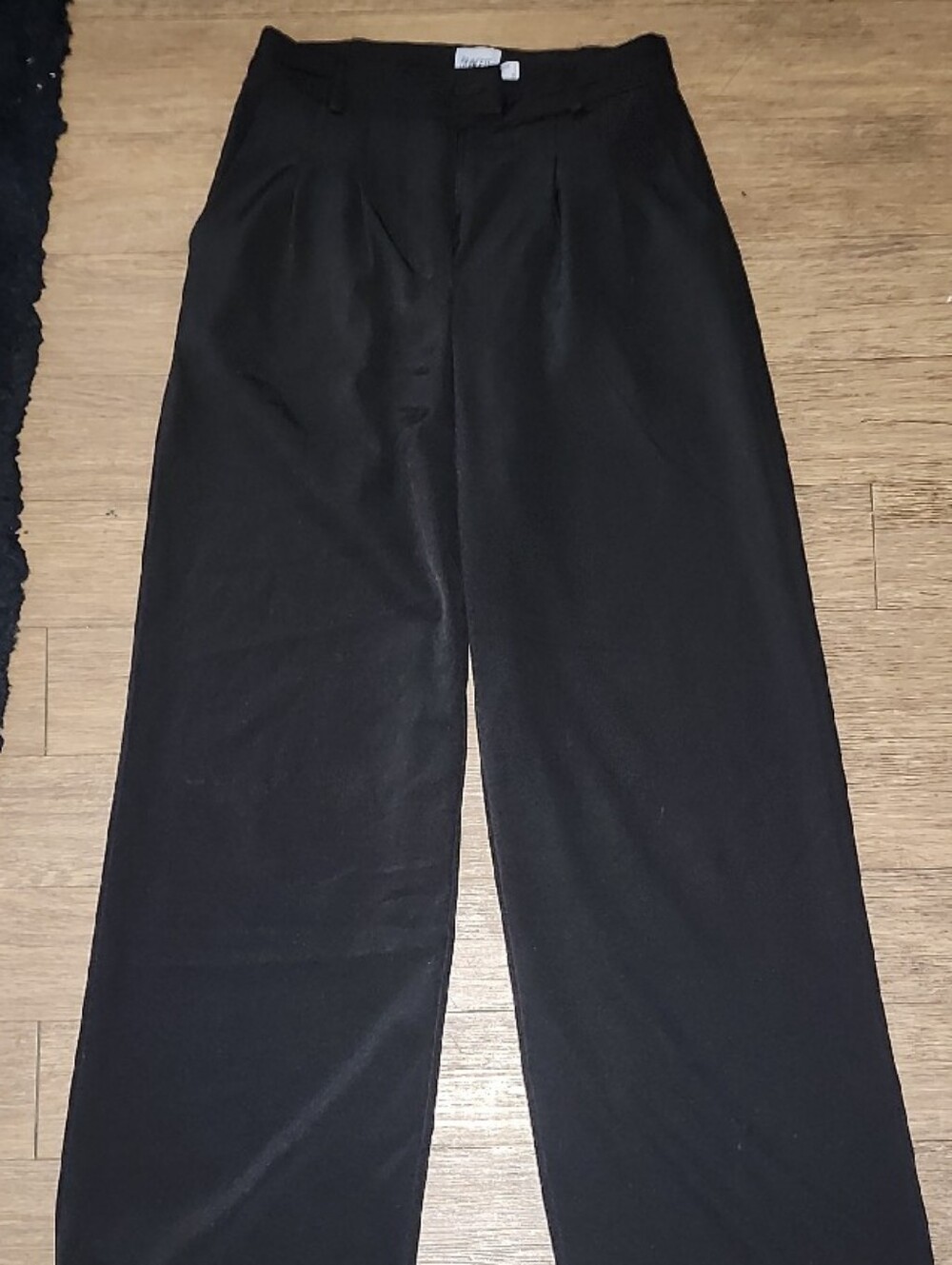Princess Polly Black Straight Leg Pants